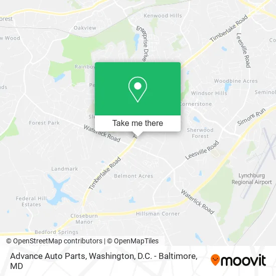 Advance Auto Parts map