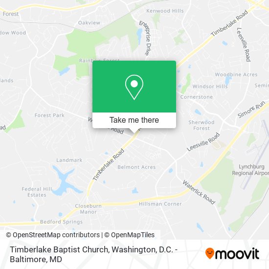 Mapa de Timberlake Baptist Church
