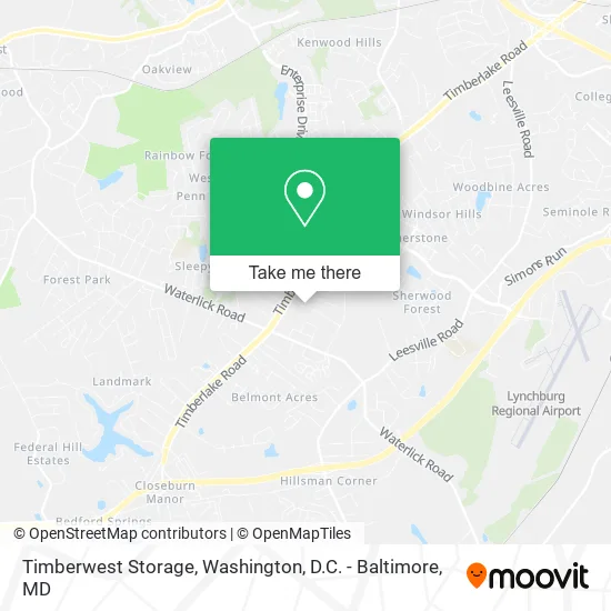 Timberwest Storage map