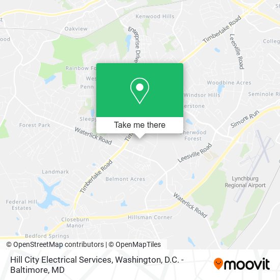 Mapa de Hill City Electrical Services