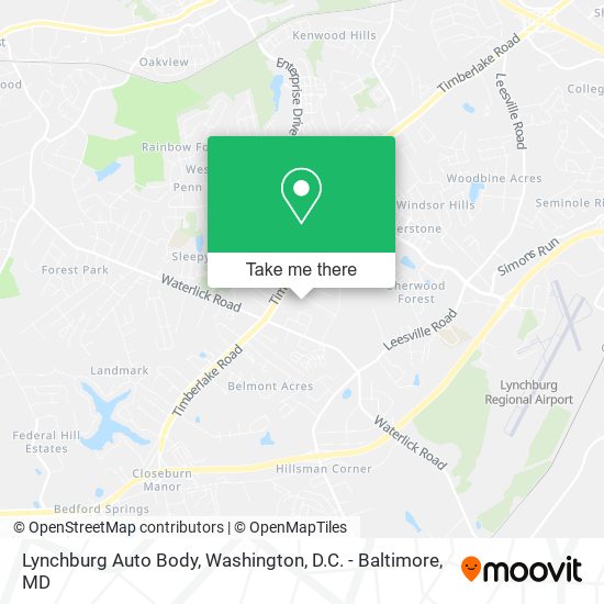 Mapa de Lynchburg Auto Body