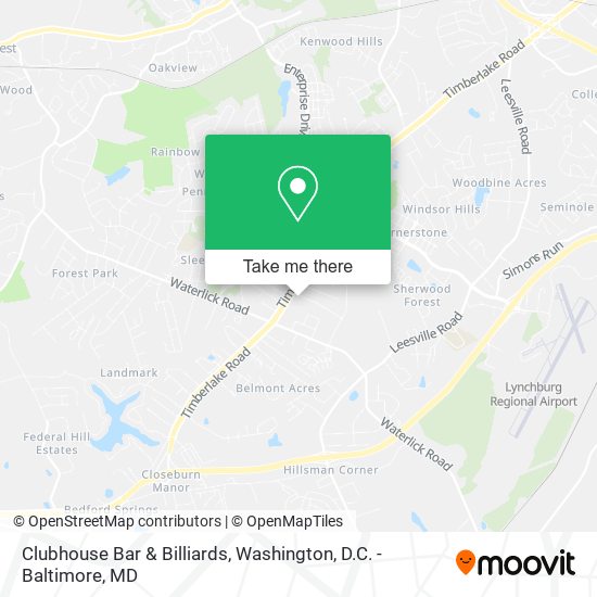 Mapa de Clubhouse Bar & Billiards