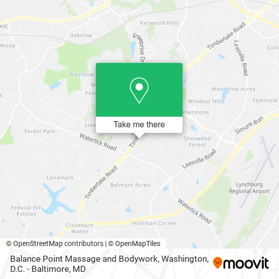 Mapa de Balance Point Massage and Bodywork