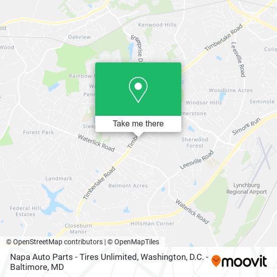 Mapa de Napa Auto Parts - Tires Unlimited