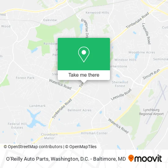 Mapa de O'Reilly Auto Parts