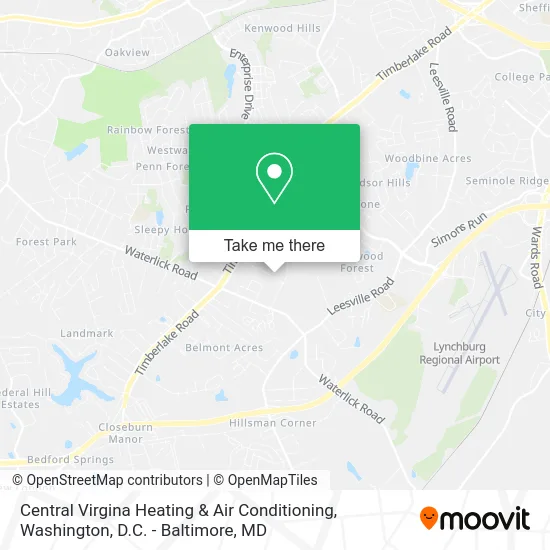 Central Virgina Heating & Air Conditioning map
