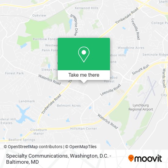 Specialty Communications map