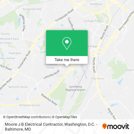 Moore J B Electrical Contractor map