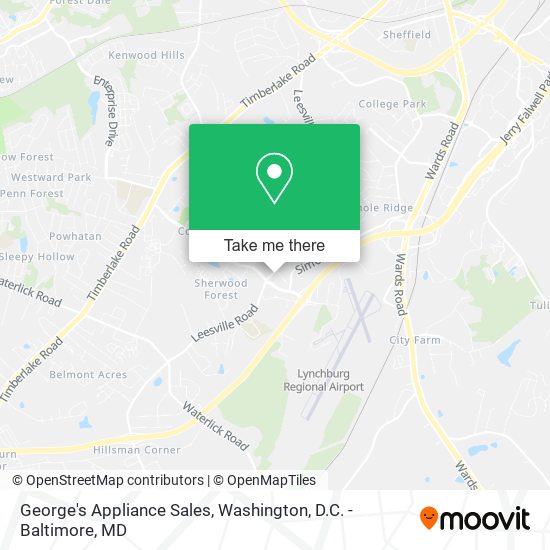 George's Appliance Sales map