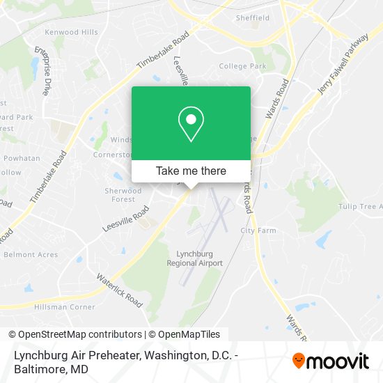 Lynchburg Air Preheater map