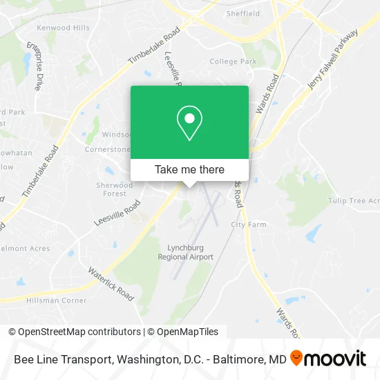 Bee Line Transport map