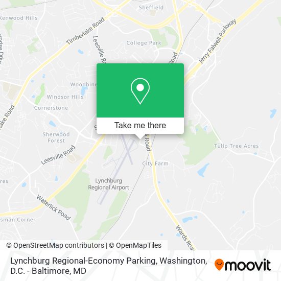 Mapa de Lynchburg Regional-Economy Parking