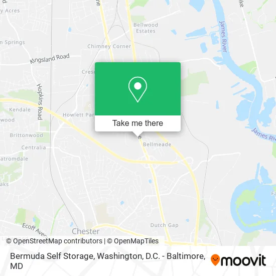 Bermuda Self Storage map