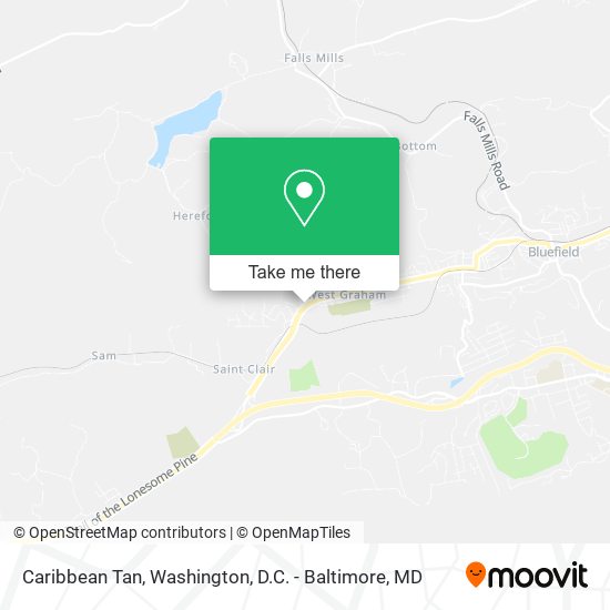 Caribbean Tan map