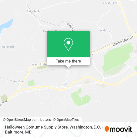 Halloween Costume Supply Store map