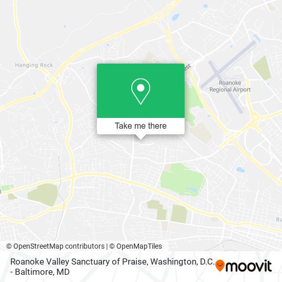 Roanoke Valley Sanctuary of Praise map