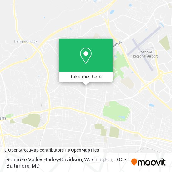 Roanoke Valley Harley-Davidson map