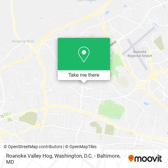 Mapa de Roanoke Valley Hog