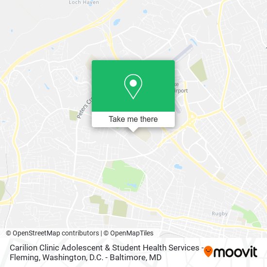Carilion Clinic Adolescent & Student Health Services - Fleming map