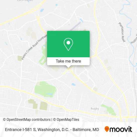 Entrance I-581 S map