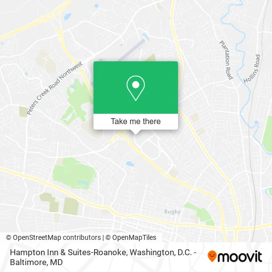 Mapa de Hampton Inn & Suites-Roanoke