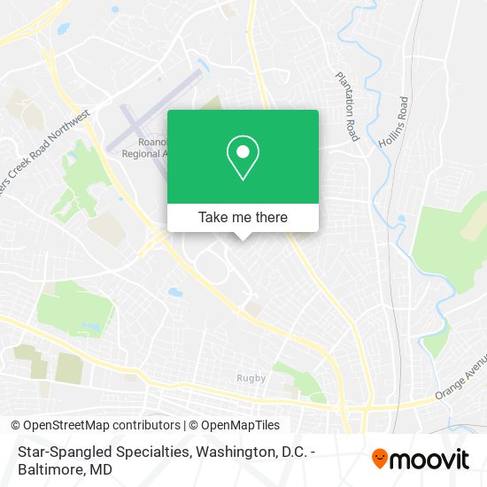 Star-Spangled Specialties map