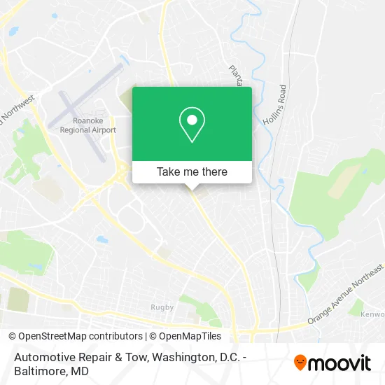 Mapa de Automotive Repair & Tow