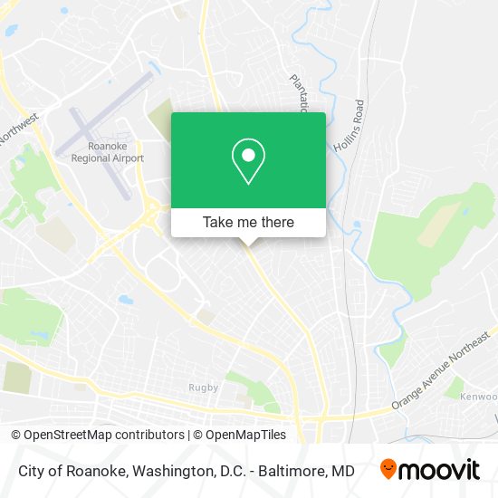 City of Roanoke map