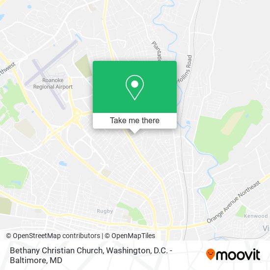 Bethany Christian Church map