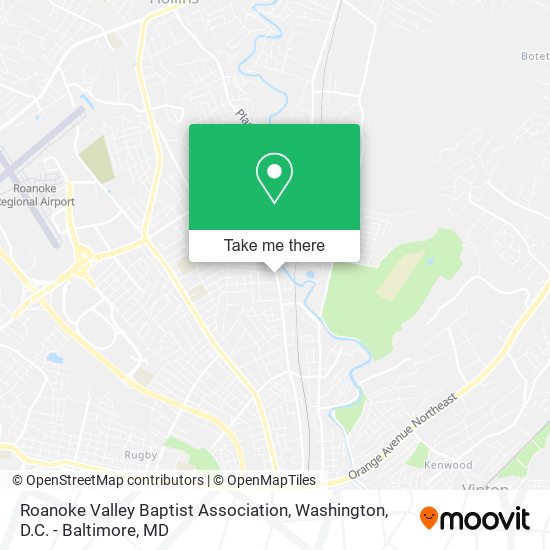 Roanoke Valley Baptist Association map
