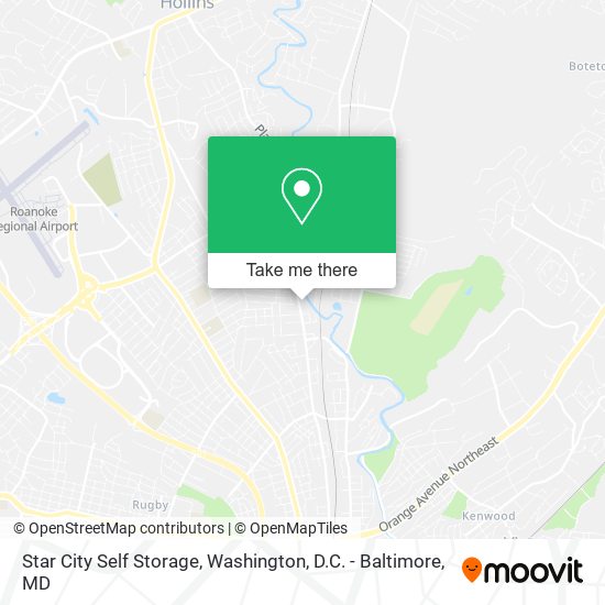 Mapa de Star City Self Storage