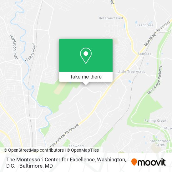 The Montessori Center for Excellence map