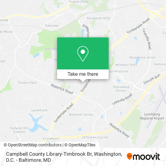 Campbell County Library-Timbrook Br map