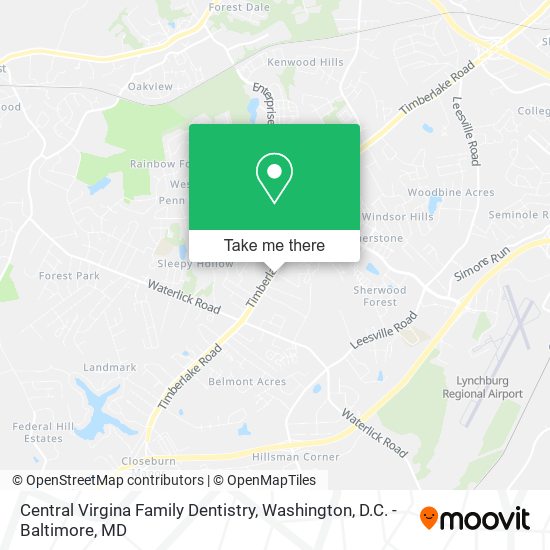 Mapa de Central Virgina Family Dentistry