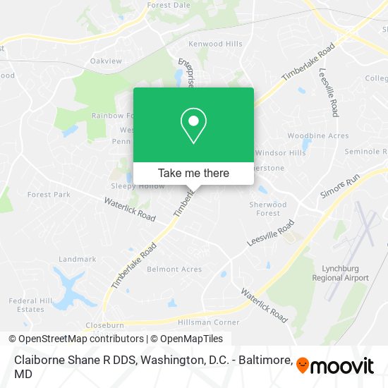 Claiborne Shane R DDS map