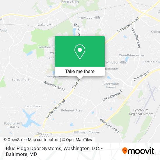 Blue Ridge Door Systems map