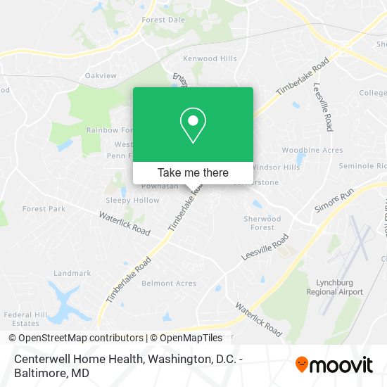 Mapa de Centerwell Home Health