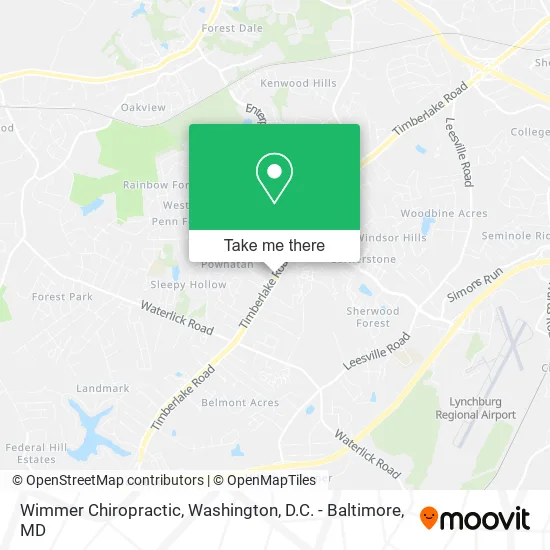 Wimmer Chiropractic map