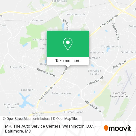 MR. Tire Auto Service Centers map