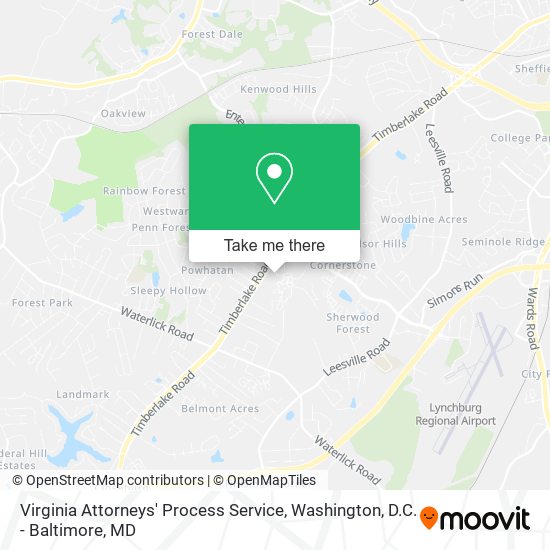 Virginia Attorneys' Process Service map
