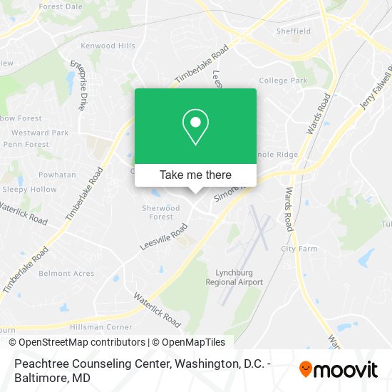 Mapa de Peachtree Counseling Center