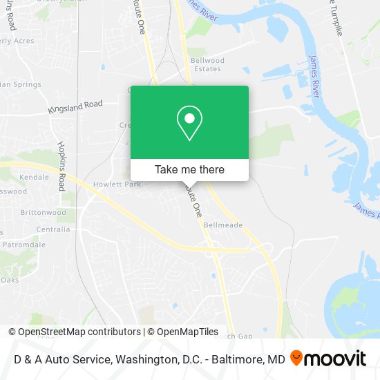 D & A Auto Service map