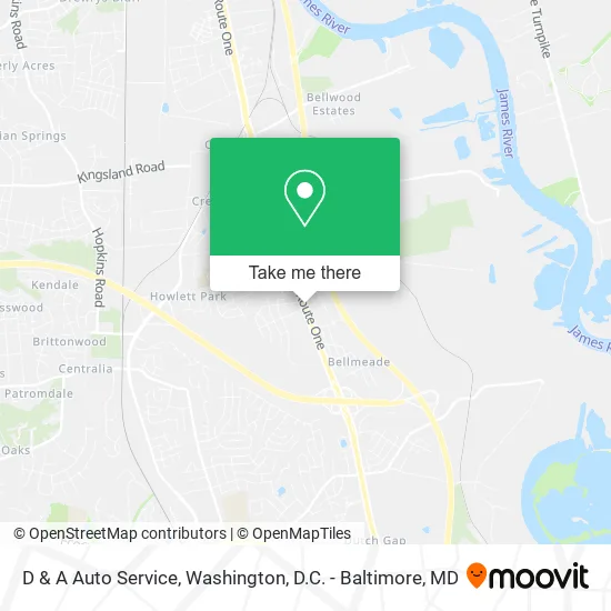 D & A Auto Service map
