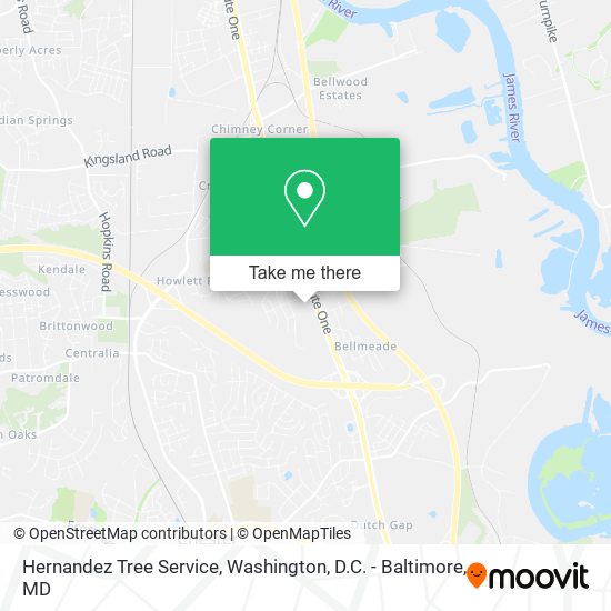 Hernandez Tree Service map