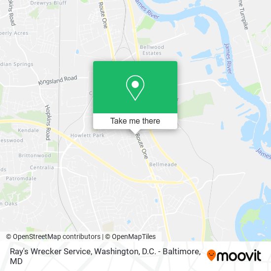 Ray's Wrecker Service map