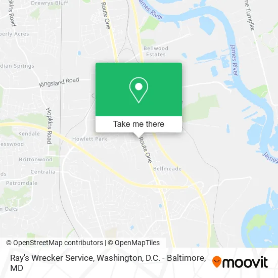Ray's Wrecker Service map