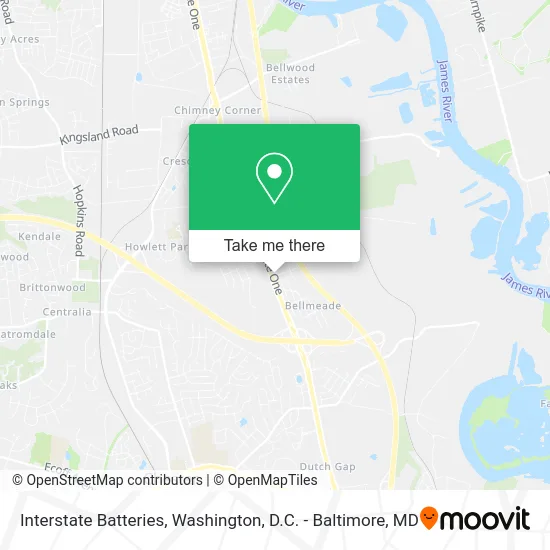 Interstate Batteries map