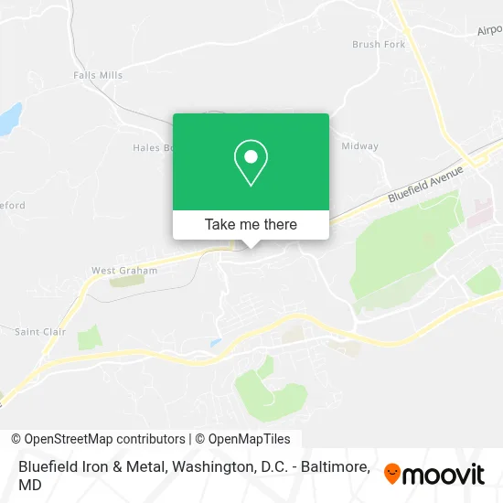 Bluefield Iron & Metal map