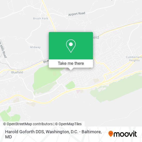 Harold Goforth DDS map