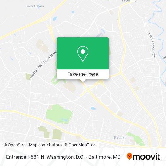 Mapa de Entrance I-581 N